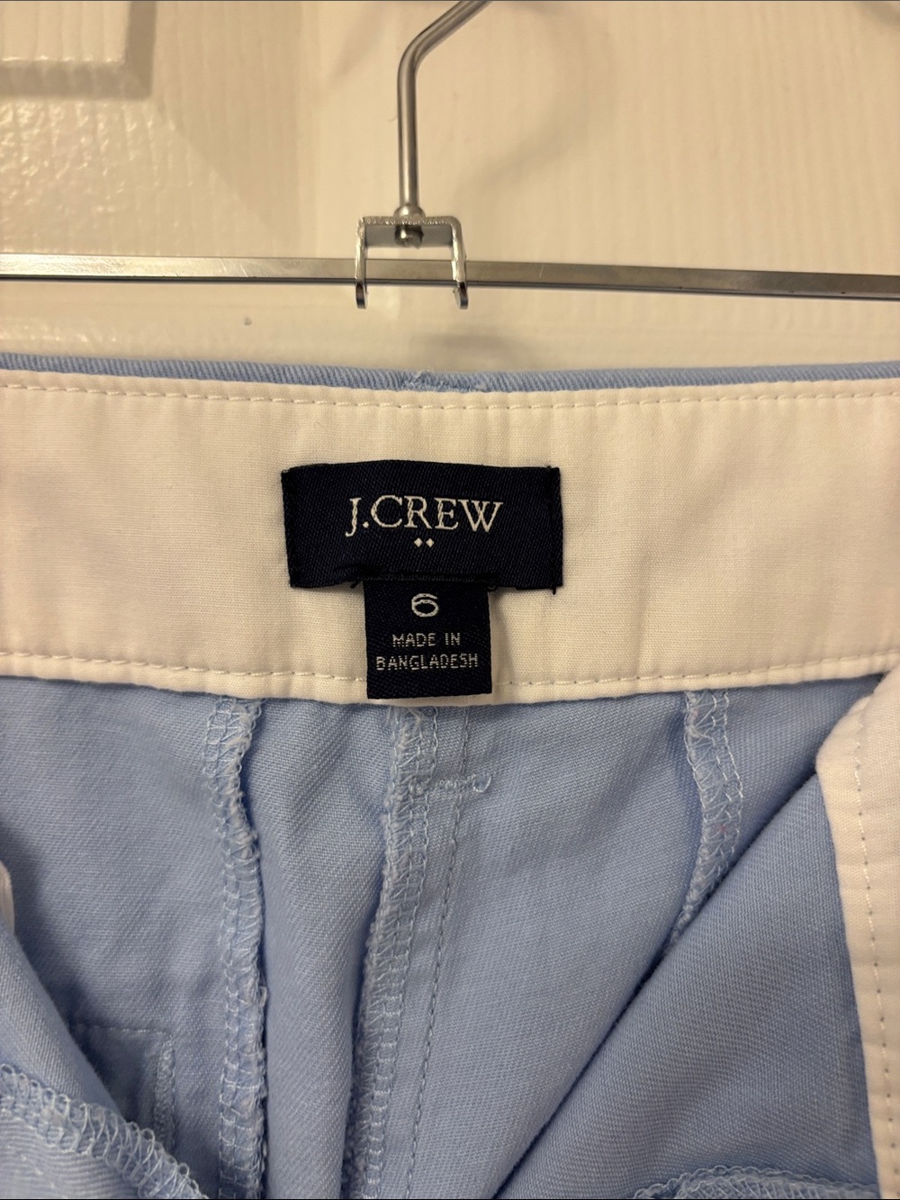 J. Crew Light Blue High-Waist Cotton-Blend Shorts NWOT - Picture 3 of 3